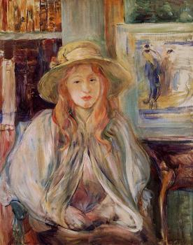 Berthe Morisot : Girl in a Straw Hat
